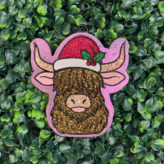 Cow with Christmas Hat - Berrylicious - Car Freshie/Air Freshener
