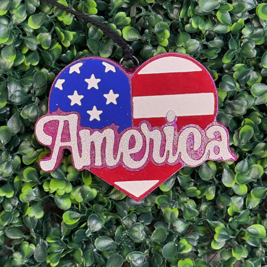 America Heart - Watermelon - Car Freshie/Air Freshener