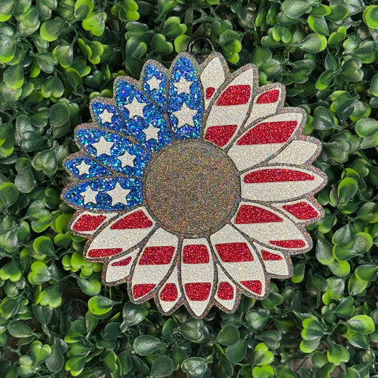 American Flag Sunflower - Apple Maple Bourbon - Car Freshie/Air Freshener