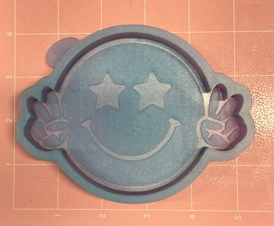 Peace Smiley Face De-Stash Freshie Mold