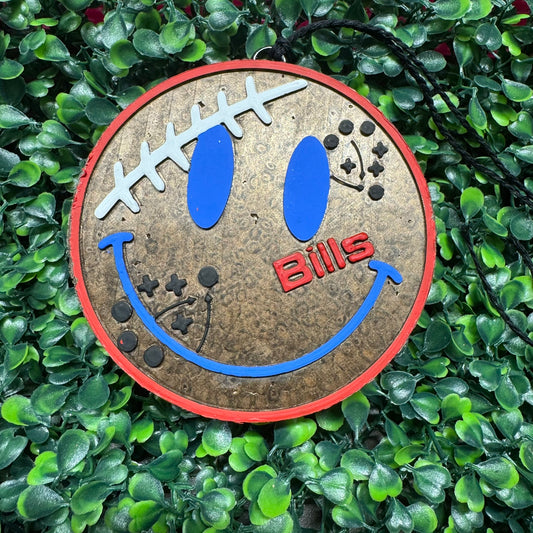 Smiley Face Football Team - Fierce Man - Car Freshie/Air Freshener