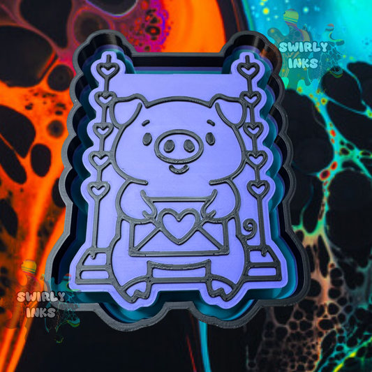 Pig on Swing Freshie Mold