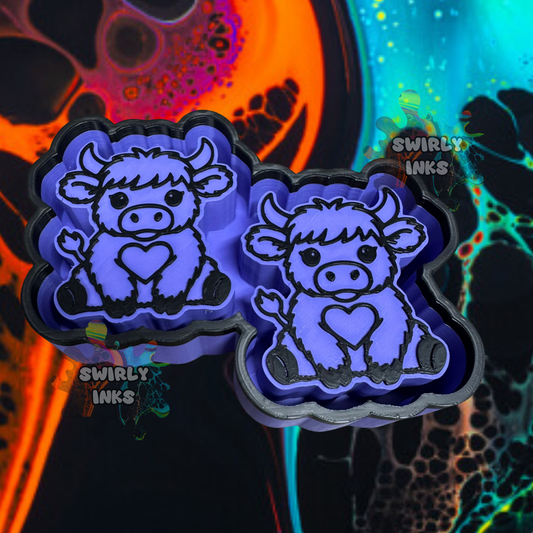 Cow with Heart Vent Freshie Mold