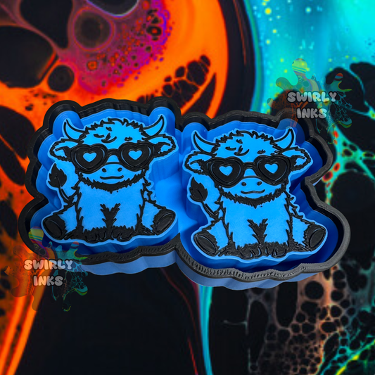 Cow with Heart Sunglasses Vent Freshie Mold