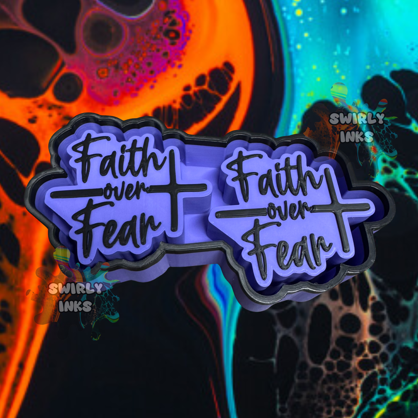 Faith Over Fear Cross Vent Freshie Mold