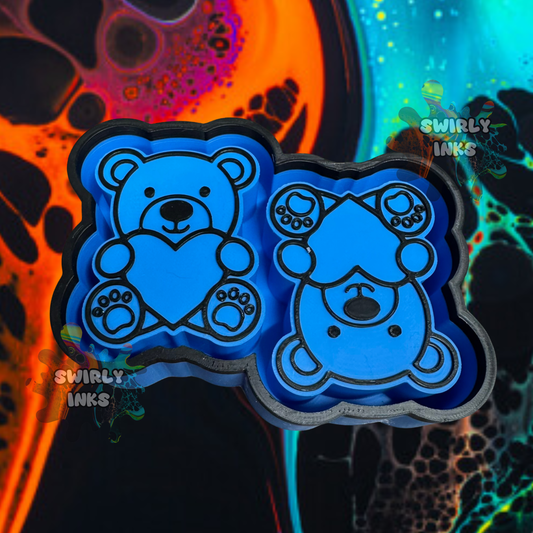 Teddy Bear with Heart Vent Freshie Mold