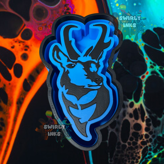 Pronghorn Antelope Head Freshie Mold