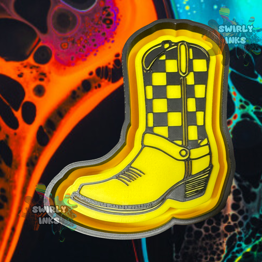 Checkered Boot Freshie Mold