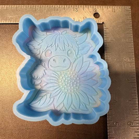 Cow with Sunflower De-Stash (B Grade) Freshie Mold