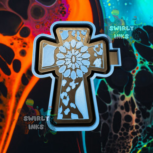 Cow Print Cross Freshie Mold