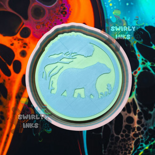 Bear Round Freshie Mold
