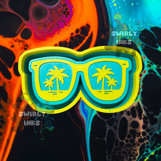 Palm Trees in Sunglasses Freshie Mold