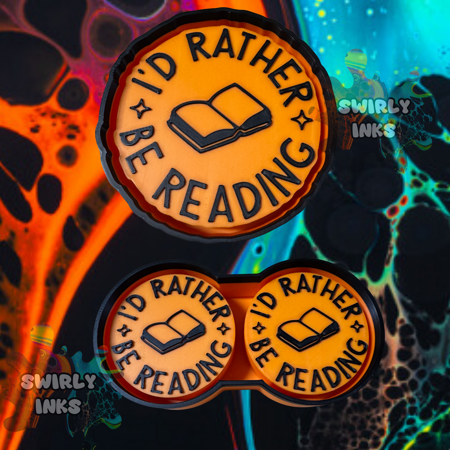 I'd Rather Be Reading Set Freshie Mold