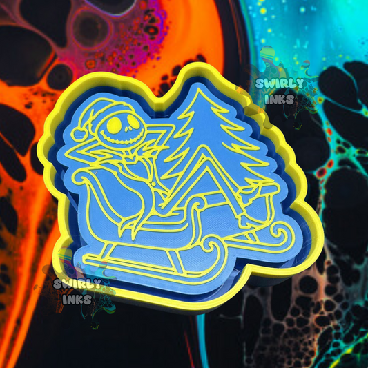 Jack in Sleigh Freshie Mold