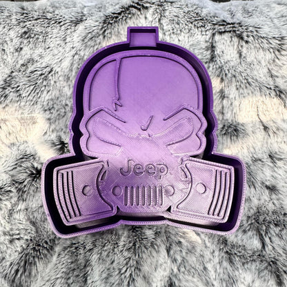 Jeep Skull Piston Freshie Mold