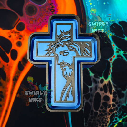 Jesus in Cross Freshie Mold