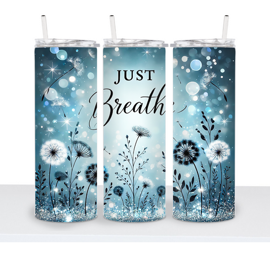 Just Breathe Blue 20oz Tumbler