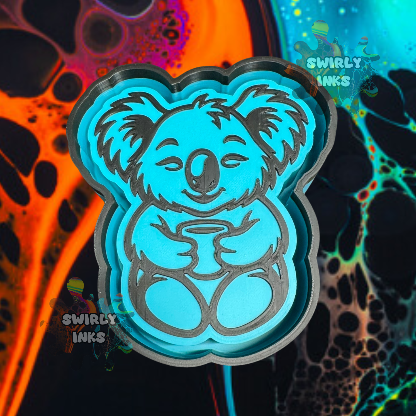 Koala with Coffee Freshie Mold