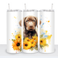 Dogs with Sunflowers