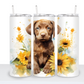 Dogs with Sunflowers