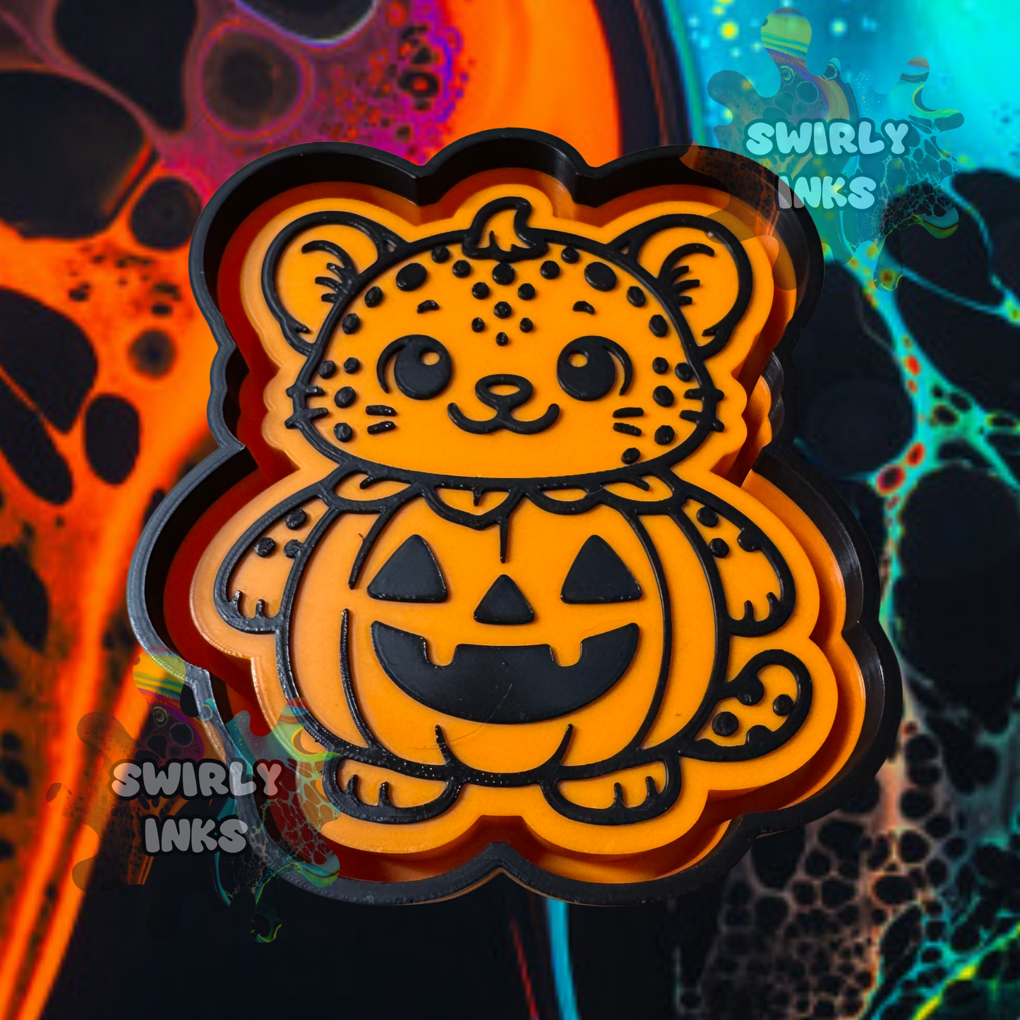 Leopard in Pumpkin Freshie Mold