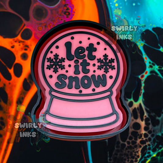 Let It Snow Snow Globe Freshie Mold
