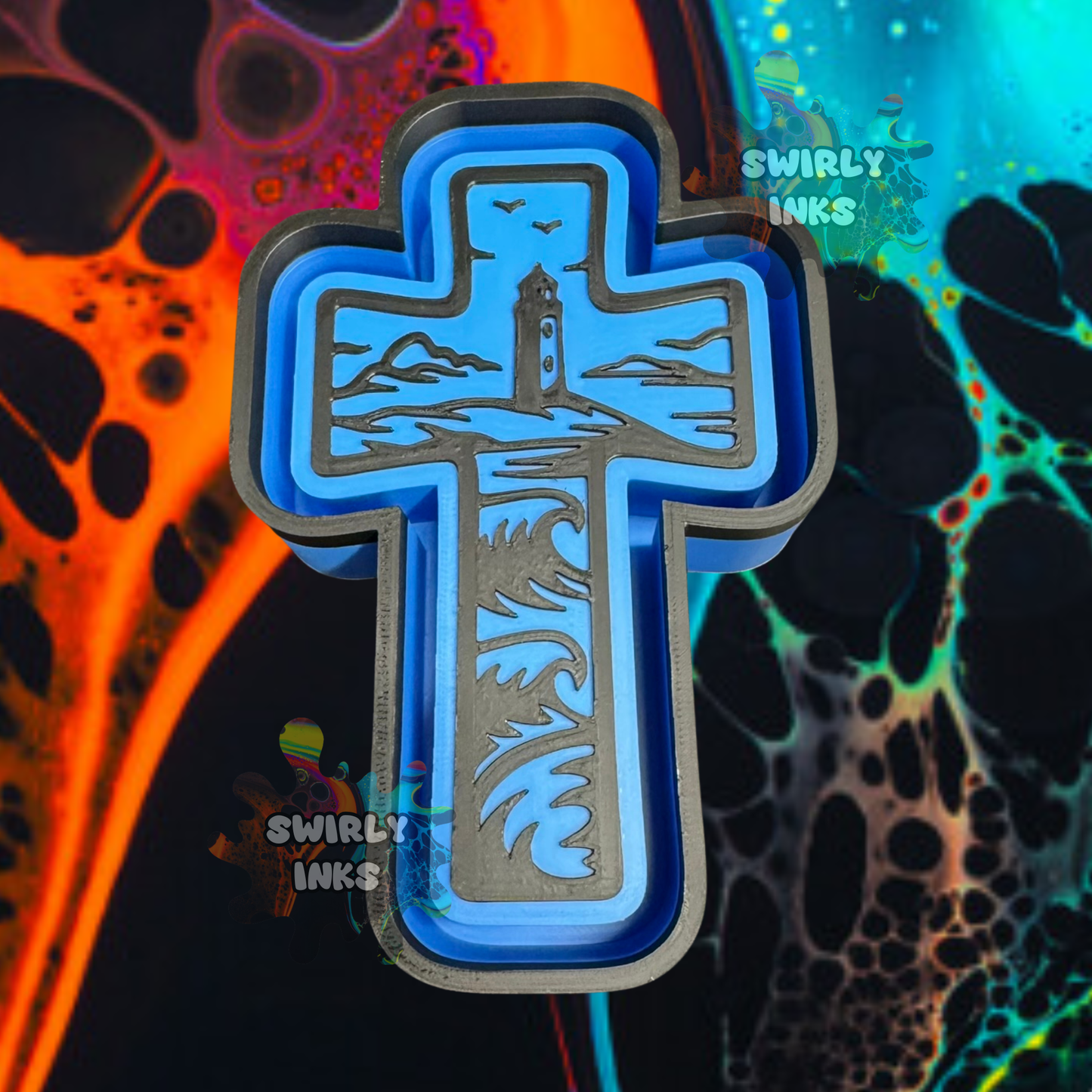 Lighthouse Cross Freshie Mold