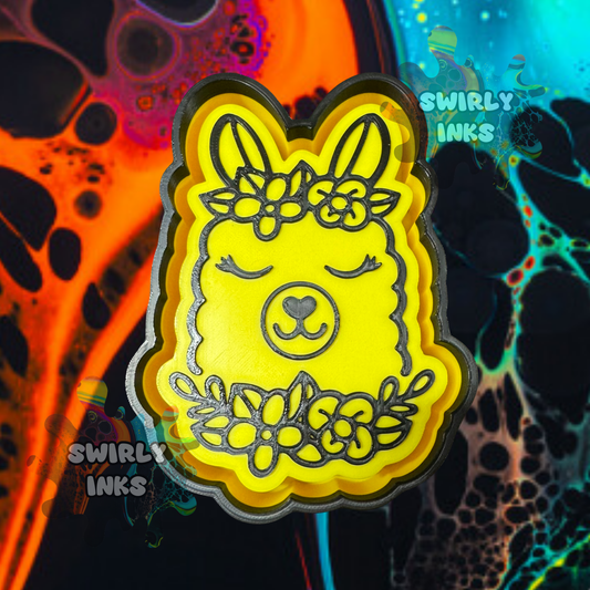 Llama with Flowers Freshie Mold