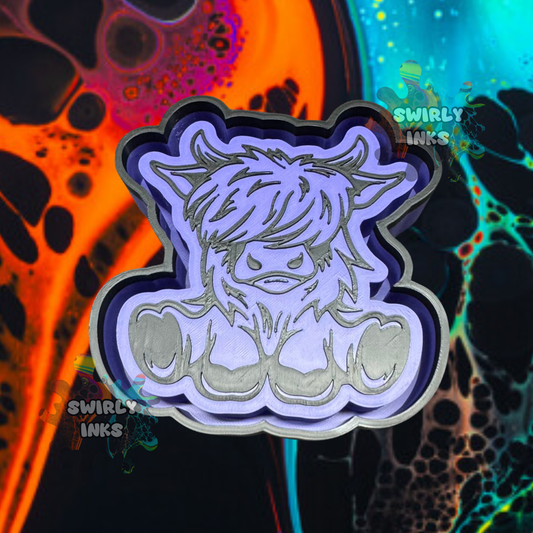 Long Hair Cow Freshie Mold