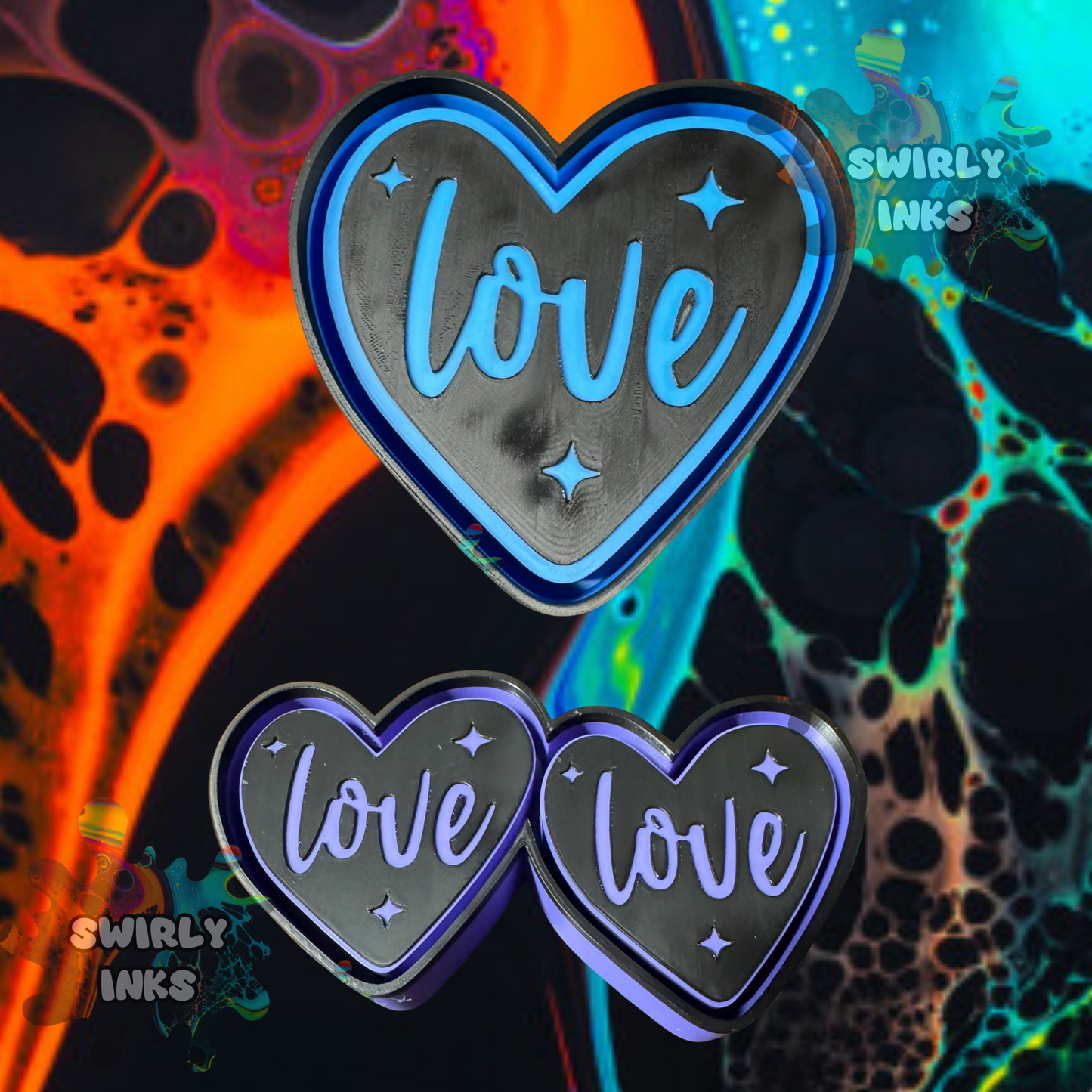 Love Heart Set Freshie Mold