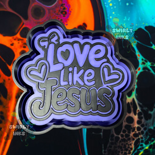Love Like Jesus Bow & Hearts Freshie Mold