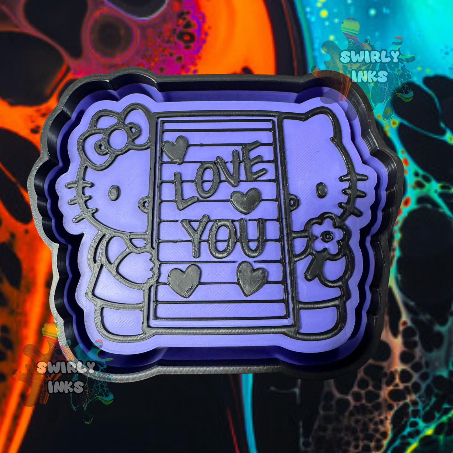 Love You H K Cats Freshie Mold