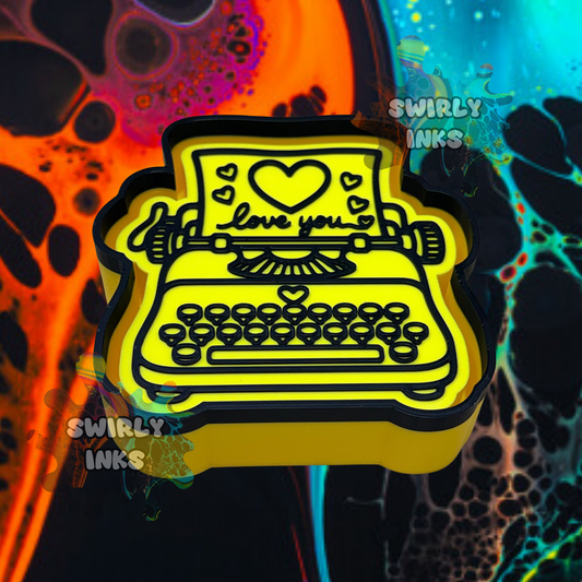 Love You Type Writer Freshie Mold