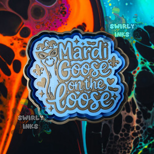 Mardi Goose on the Loose Freshie Mold