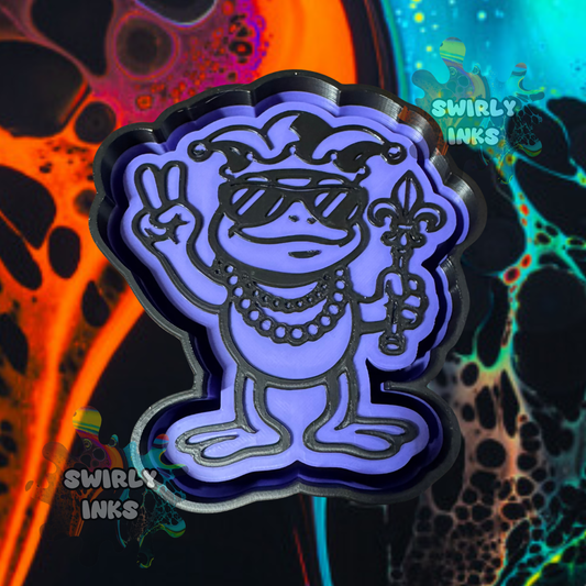 Mardi Gras Frog Freshie Mold