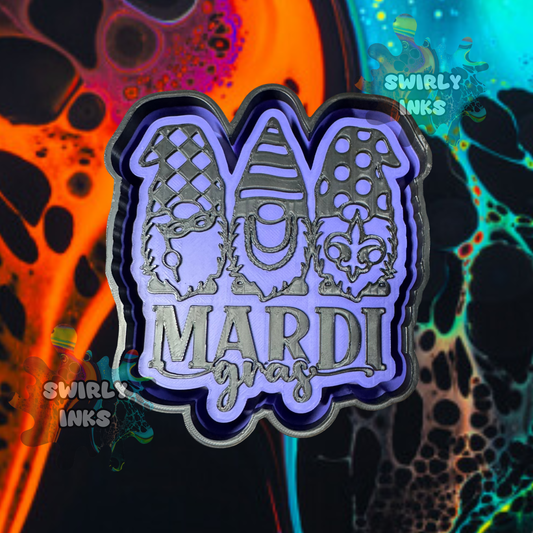 Mardi Gras Gnomes Freshie Mold