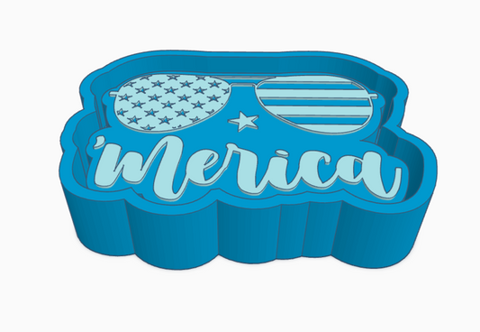 'Merica Sunglasses Freshie Mold