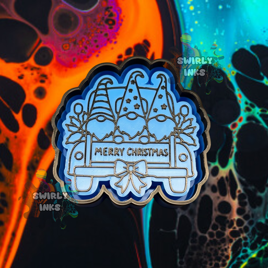 Merry Christmas Truck with Gnomes Freshie Mold