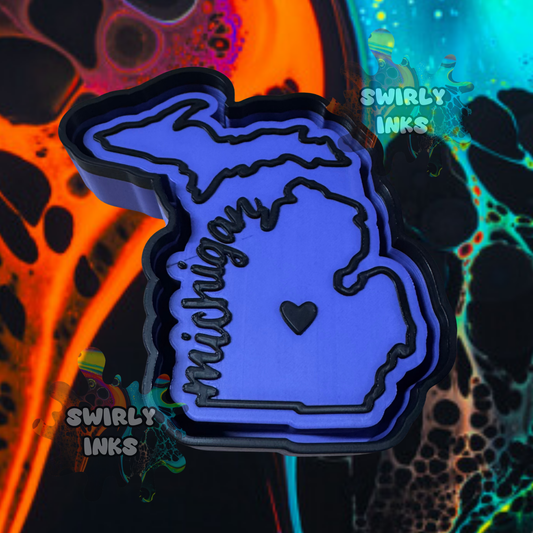 Michigan Heart Freshie Mold