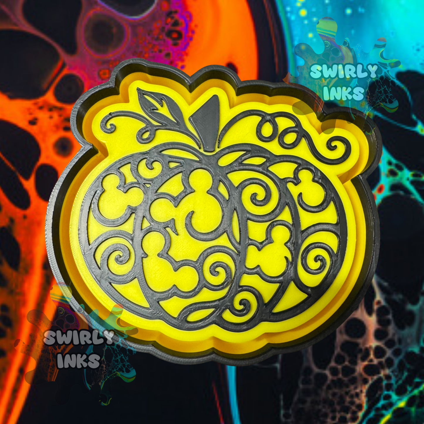 Pumpkin with Swirls Freshie Mold