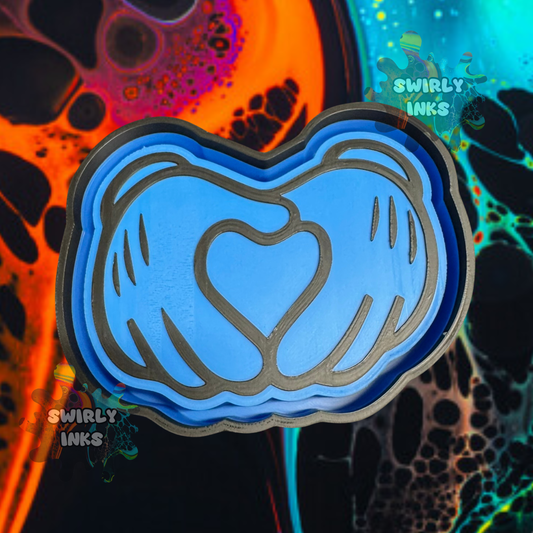 Mouse Hands Heart Freshie Mold