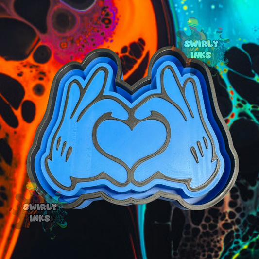 Mouse Hands Heart Up Freshie Mold