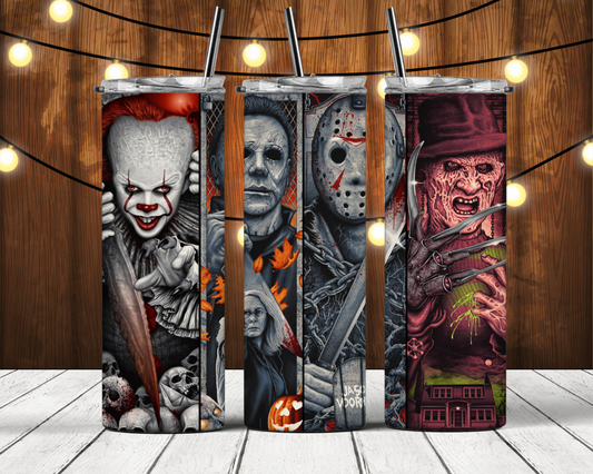 Halloween Movie Characters - 20oz Tumbler - (Movies 01)