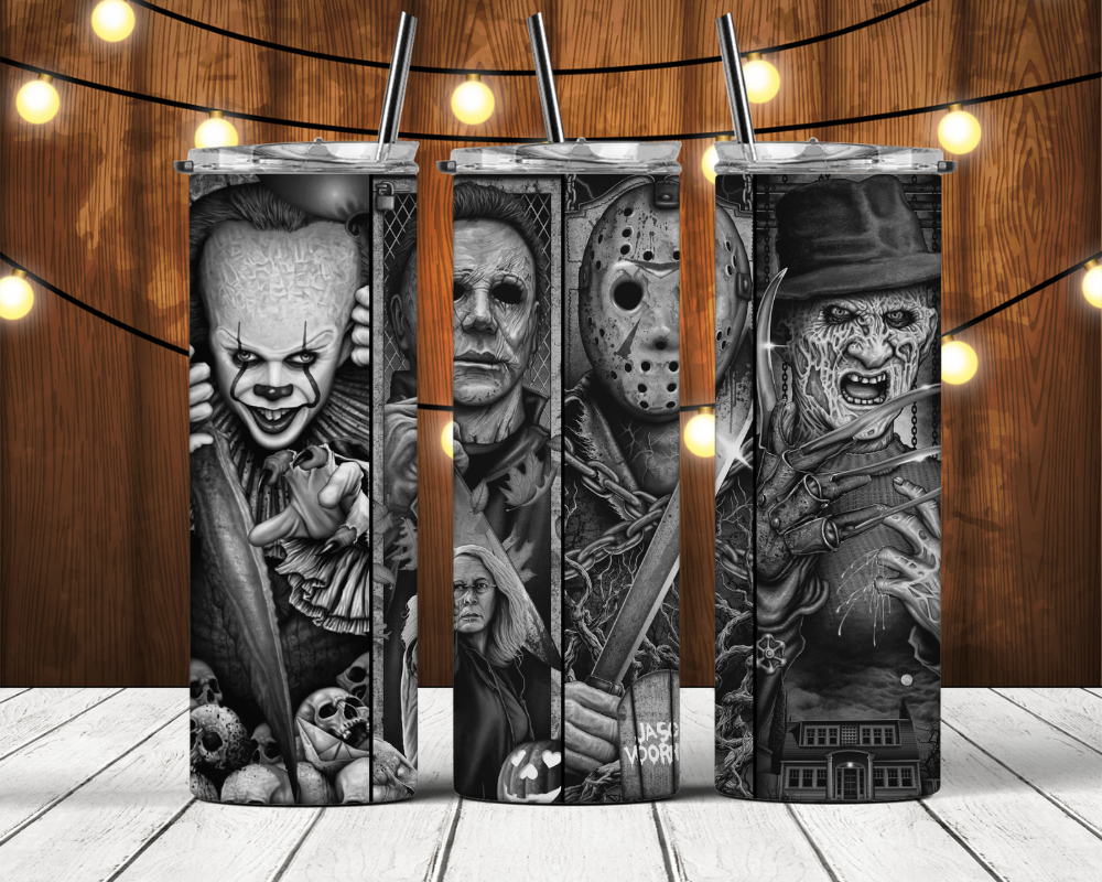 Halloween Movie Characters - 20oz Tumbler - (Movies 02)