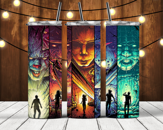 Halloween Movie Characters - 20oz Tumbler - (Movies 03)