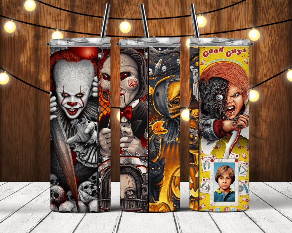 Halloween Movie Characters - 20oz Tumbler - (Movies 04)