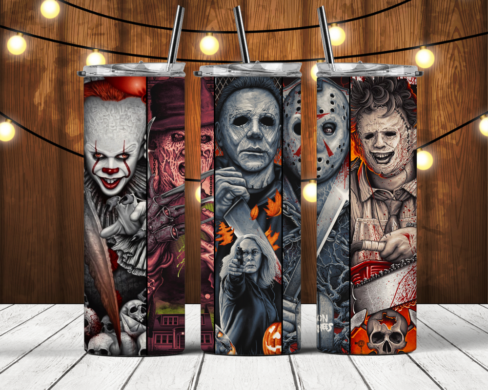 Halloween Movie Characters - 20oz Tumbler - (Movies 05)