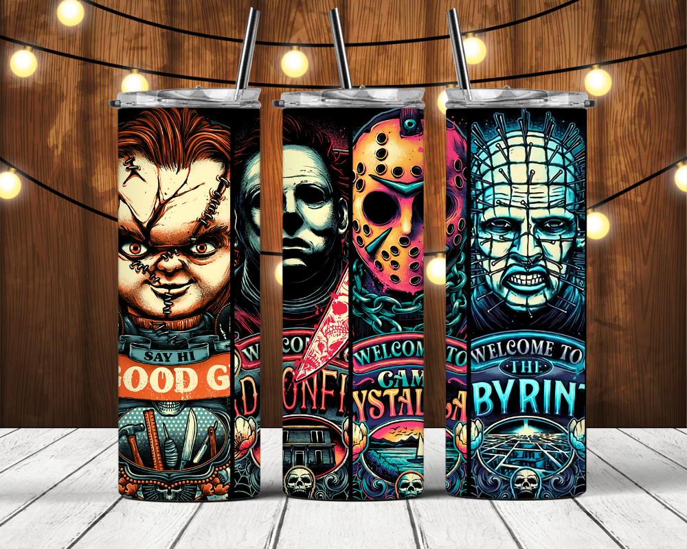 Halloween Movie Characters - 20oz Tumbler - (Movies 014)