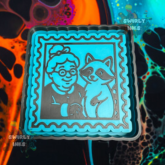 Mrs. Claus & Raccoon Stamp Freshie Mold