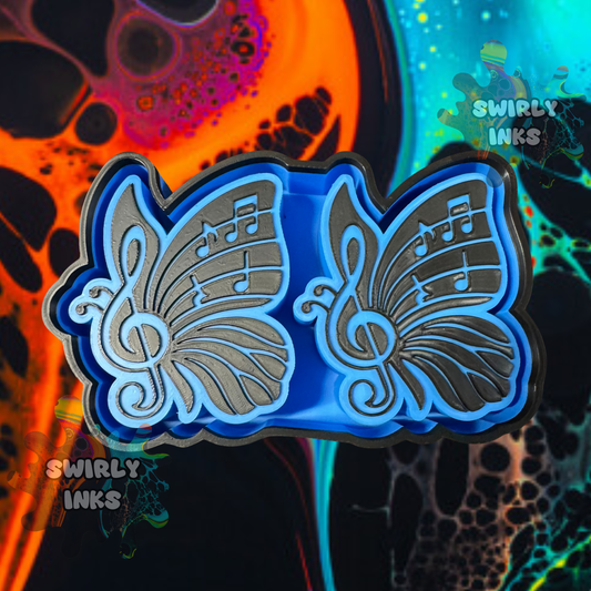 Music Note Butterfly Vent Freshie Mold
